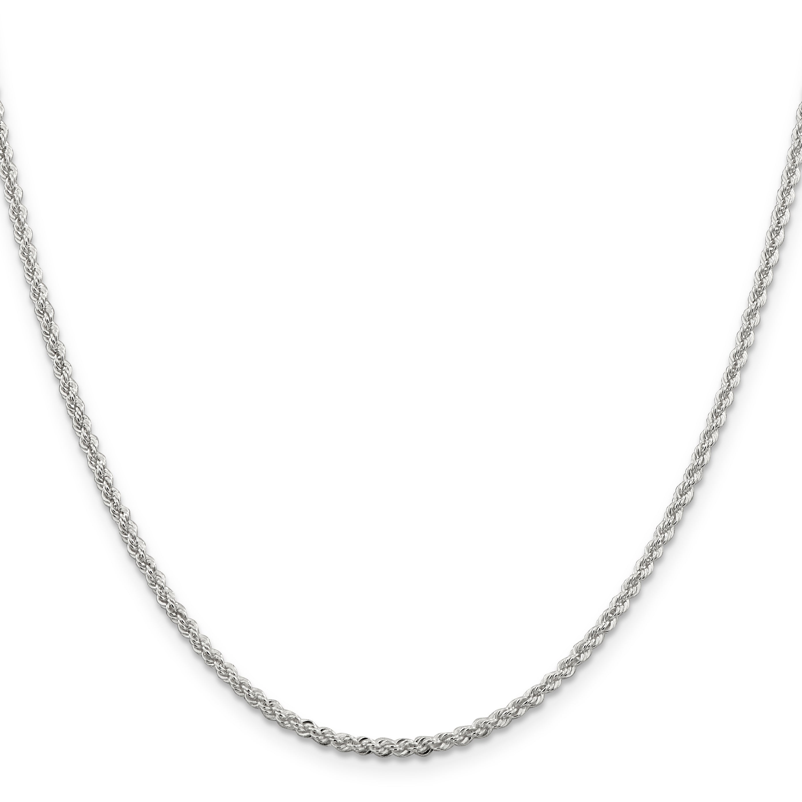 22 Inch Sterling Silver 2.3mm Solid Rope Chain