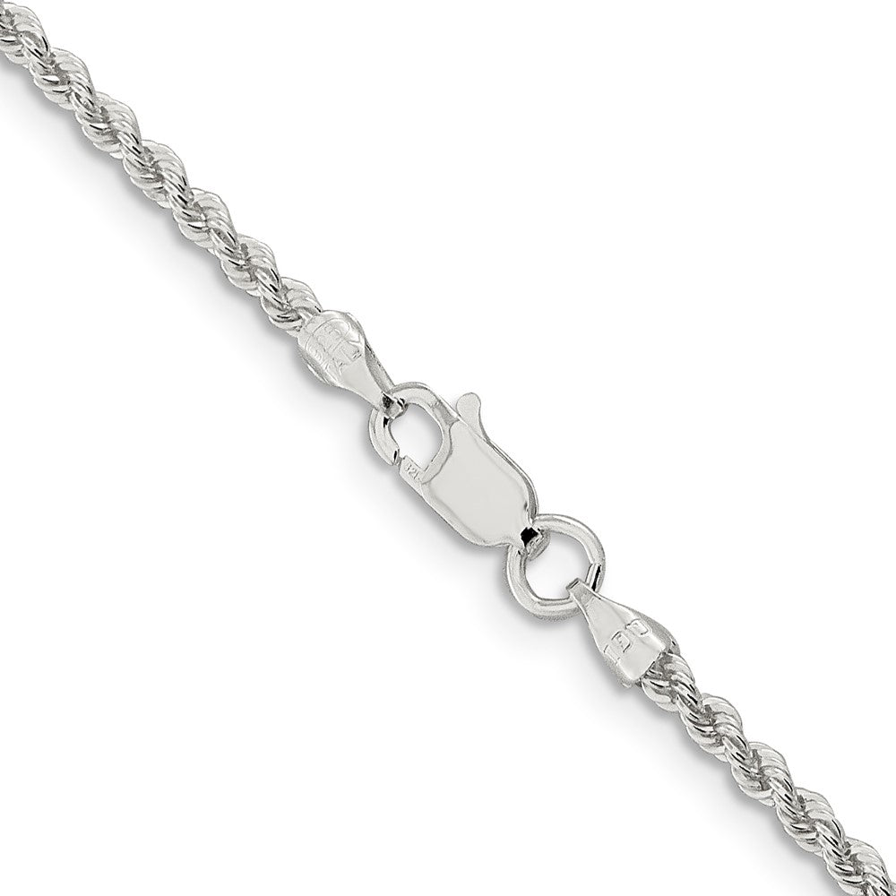18 Inch Sterling Silver 2.3mm Solid Rope Chain Necklace