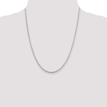 22 Inch Sterling Silver 2.3mm Solid Rope Chain