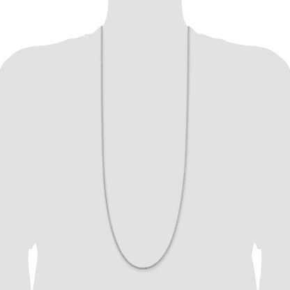 36 Inch Sterling Silver 2.3mm Solid Rope Chain Necklace