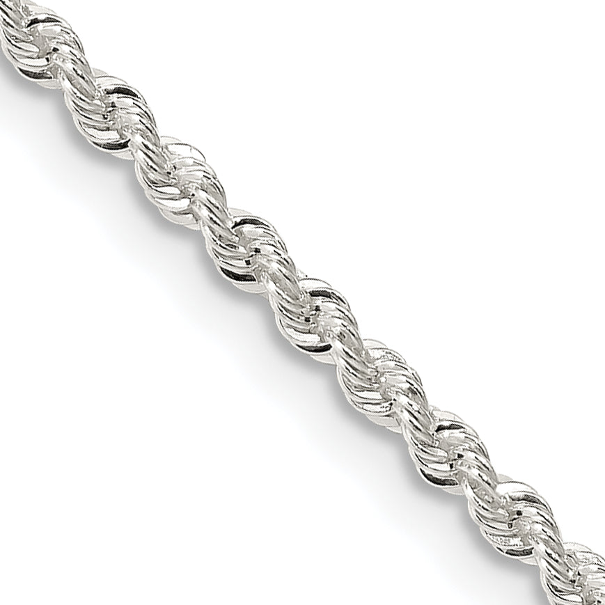 22 Inch Sterling Silver 2.3mm Solid Rope Chain