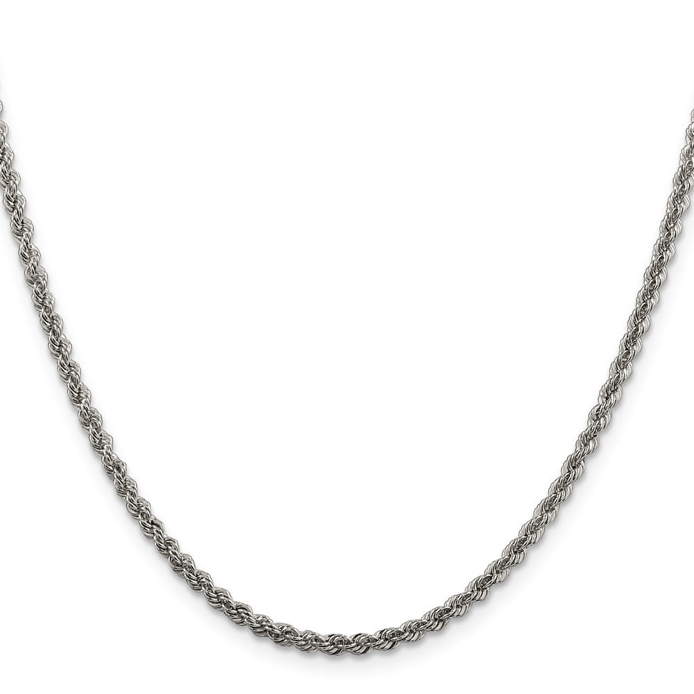 20 Inch Sterling Silver 2.5mm Solid Rope Chain Necklace