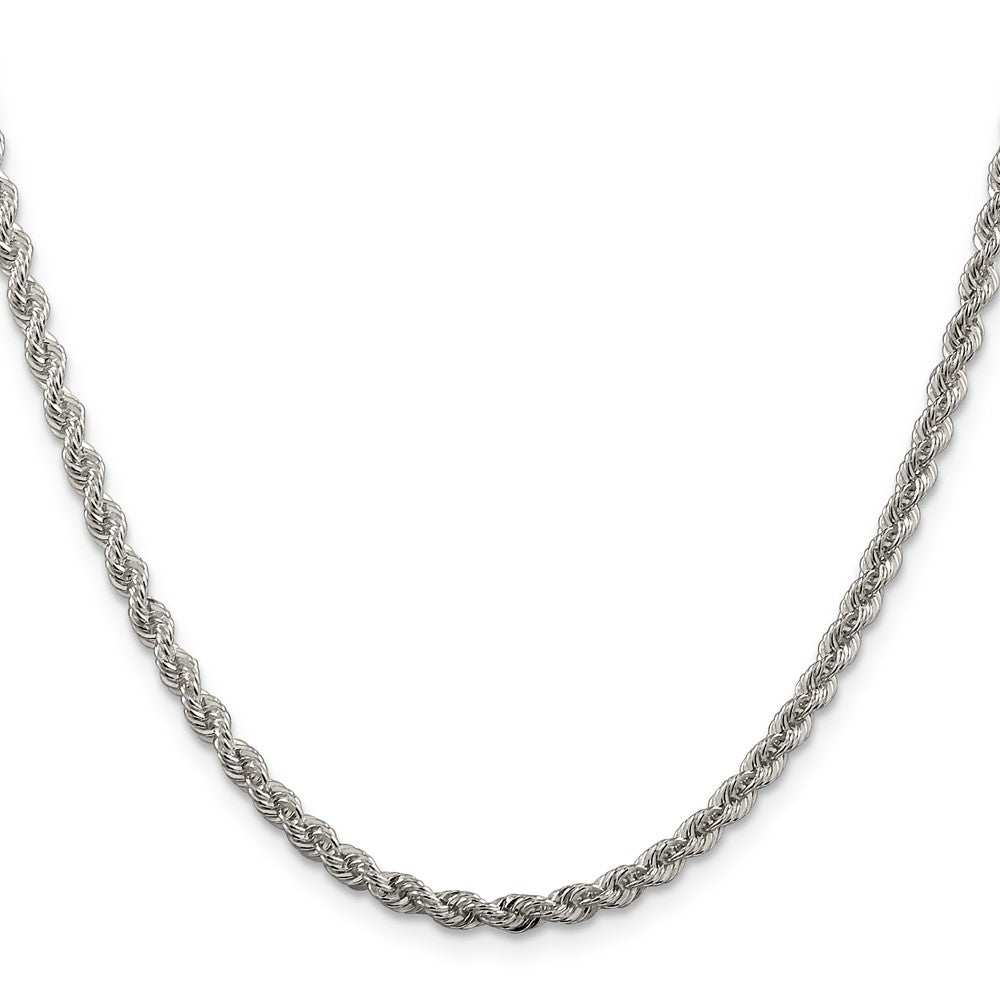 36 Inch Sterling Silver 3mm Solid Rope Chain Necklace