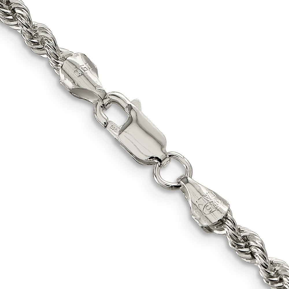 36 Inch Sterling Silver 3mm Solid Rope Chain Necklace