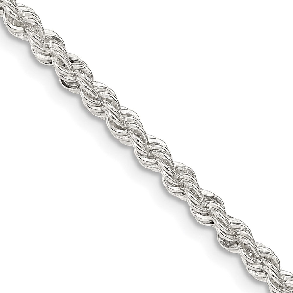 16 Inch Sterling Silver 3mm Solid Rope Chain Necklace
