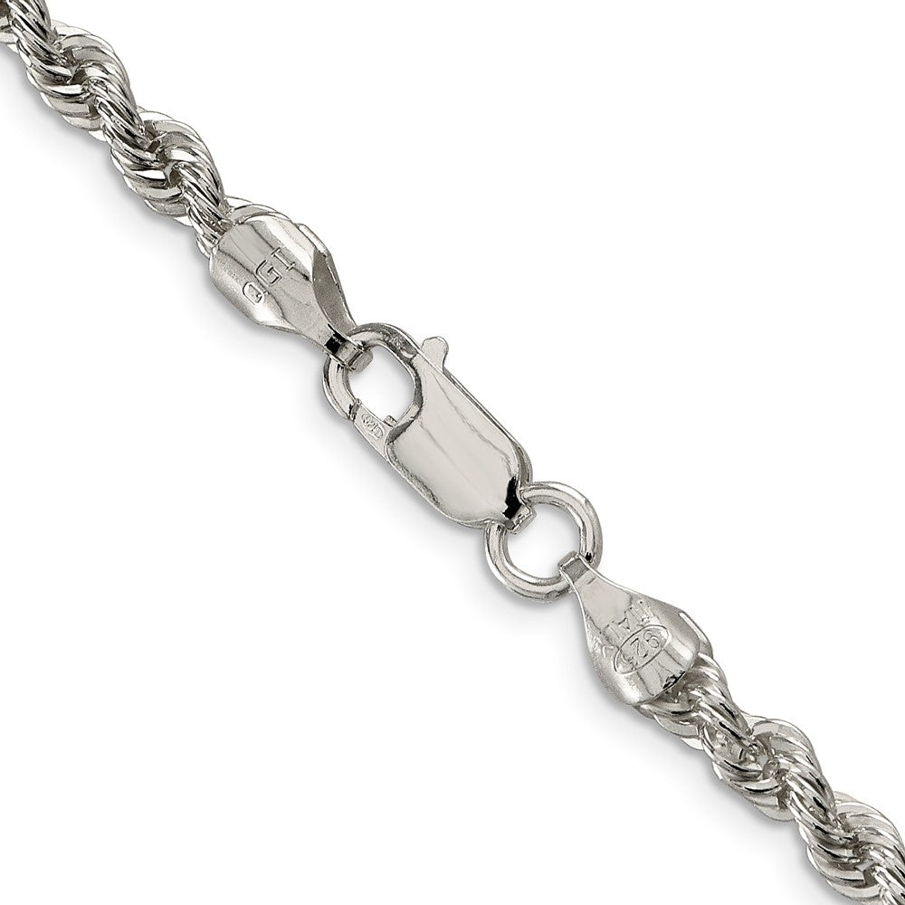 22 Inch Sterling Silver 4.3mm Solid Rope Chain Necklace