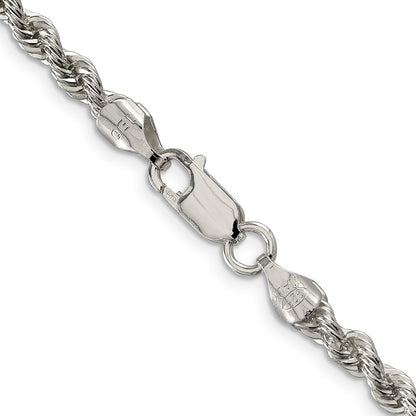 20 Inch Sterling Silver 4.3mm Solid Rope Chain Necklace