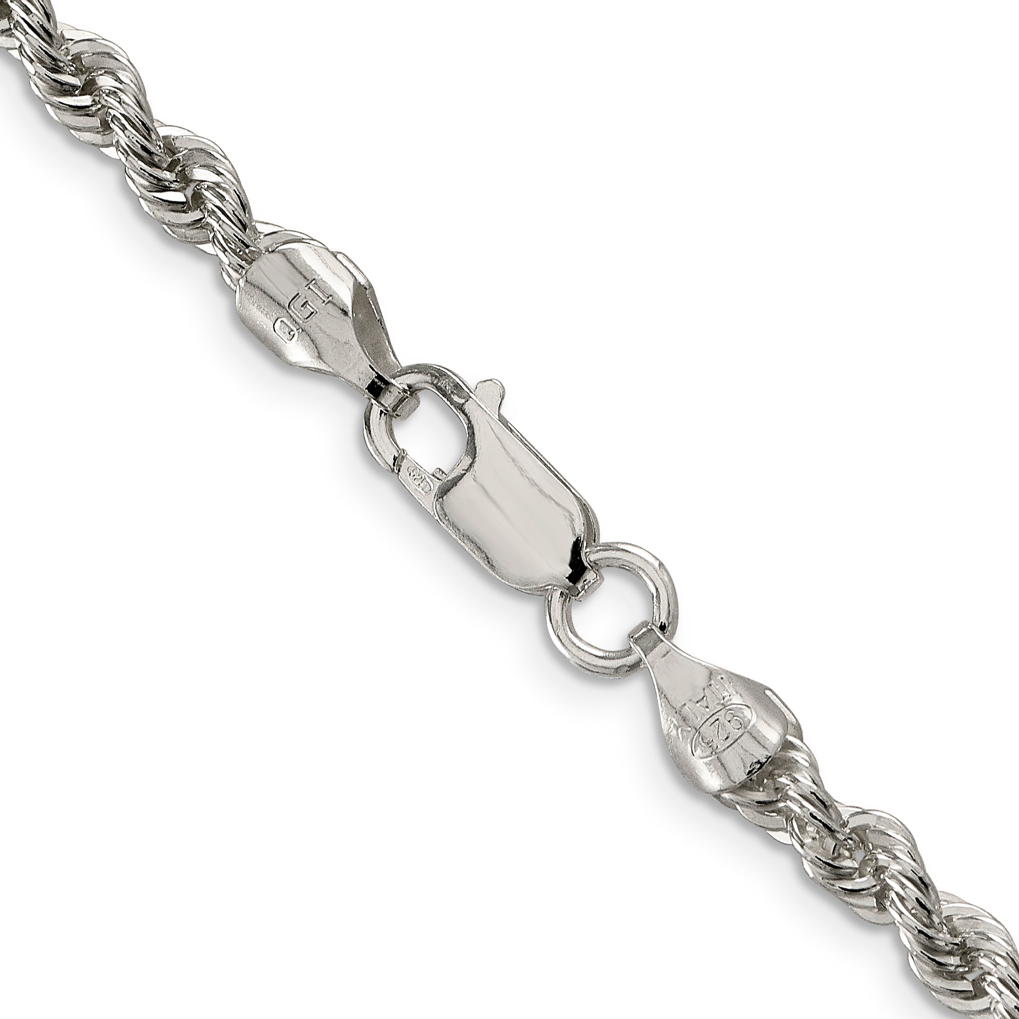 20 Inch Sterling Silver 4.3mm Solid Rope Chain