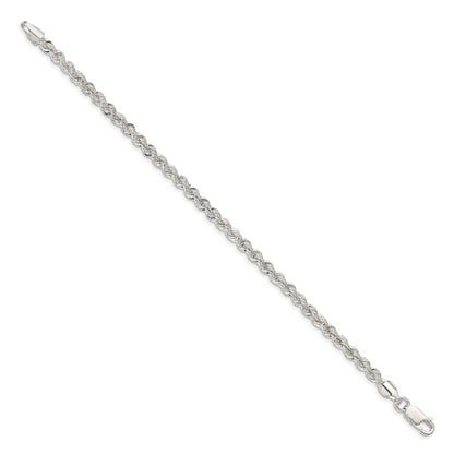 7 Inch Sterling Silver 4.3mm Solid Rope Chain