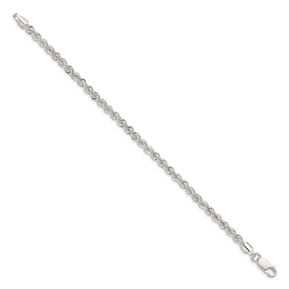 7 Inch Sterling Silver 4.3mm Solid Rope Chain Bracelet