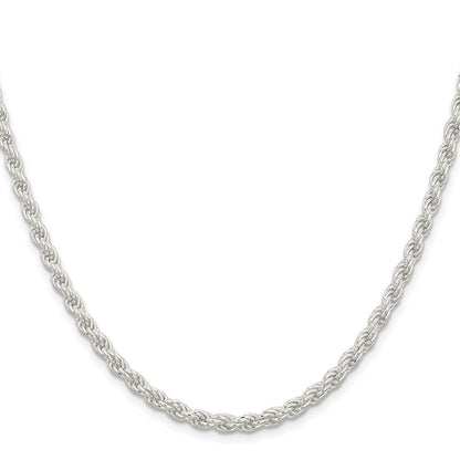 26 Inch Sterling Silver 4.5mm Solid Rope Chain Necklace