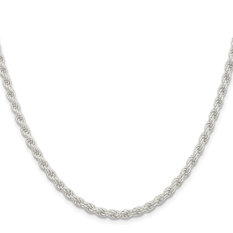 26 Inch Sterling Silver 4.5mm Solid Rope Chain Necklace