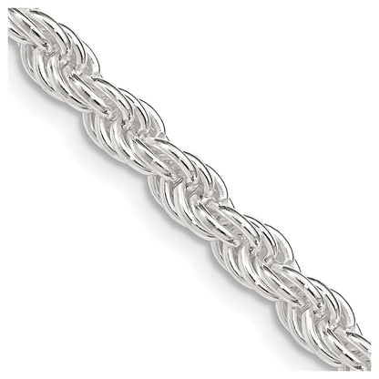 26 Inch Sterling Silver 4.5mm Solid Rope Chain Necklace