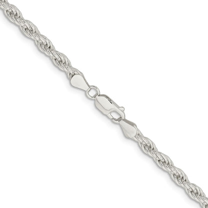 20 Inch Sterling Silver 5mm Solid Rope Chain Necklace