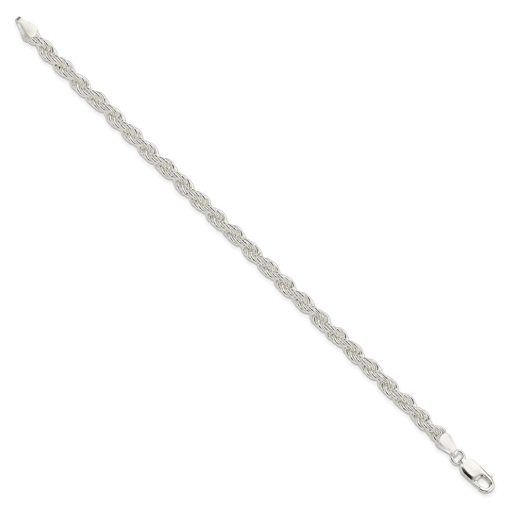7 Inch Sterling Silver 5mm Solid Rope Chain Bracelet