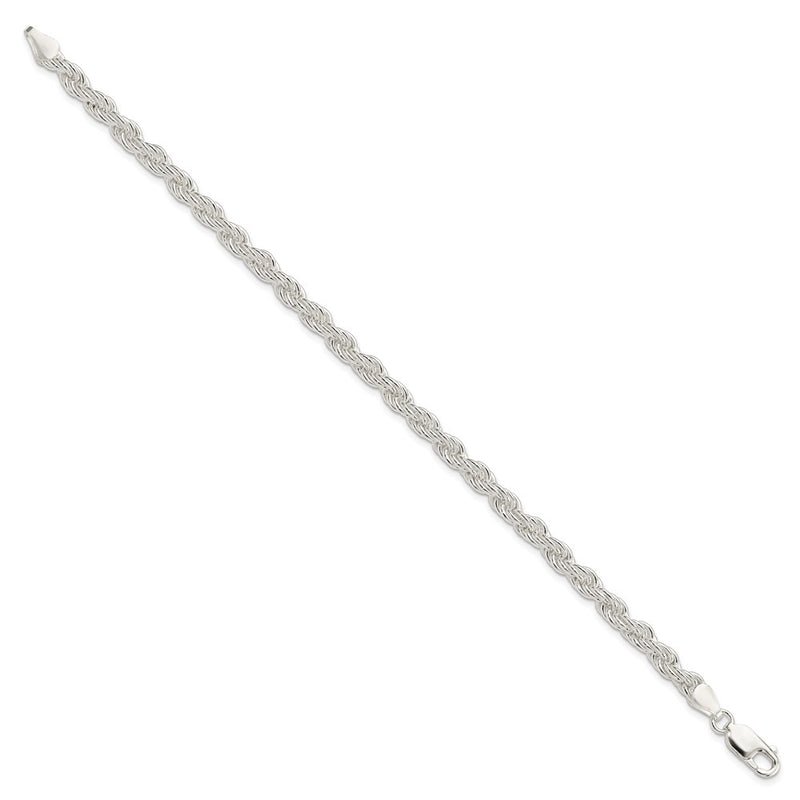 9 Inch Sterling Silver 5mm Solid Rope Chain Bracelet