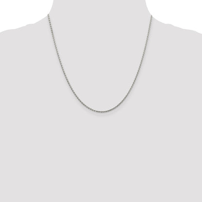 20 Inch Sterling Silver 1.5mm Diamond-Cut Spiga Chain Necklace