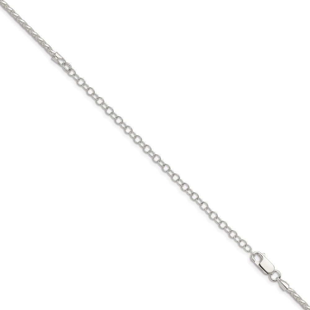 22 Inch Sterling Silver 2mm Diamond-Cut Spiga Chain W/4In Ext.