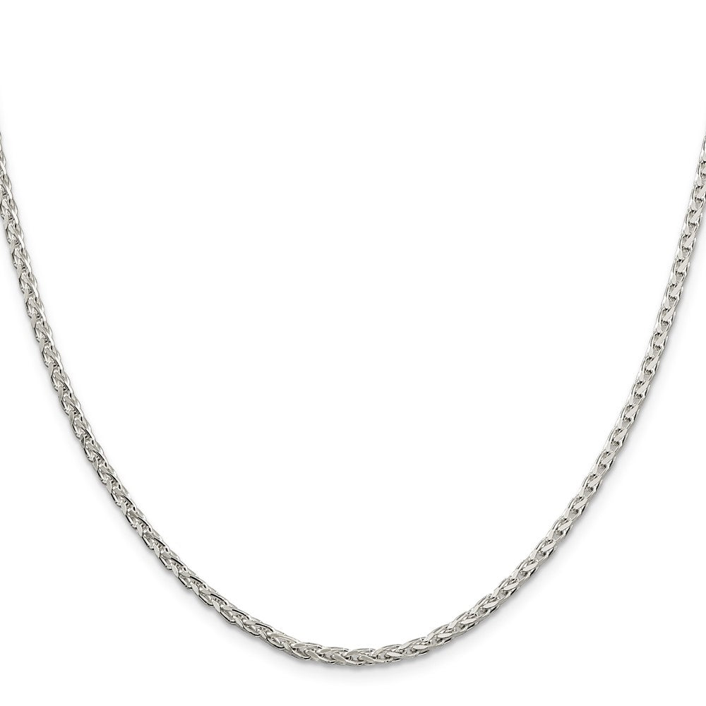 26 Inch Sterling Silver 2.75mm Diamond-Cut Spiga Chain Necklace