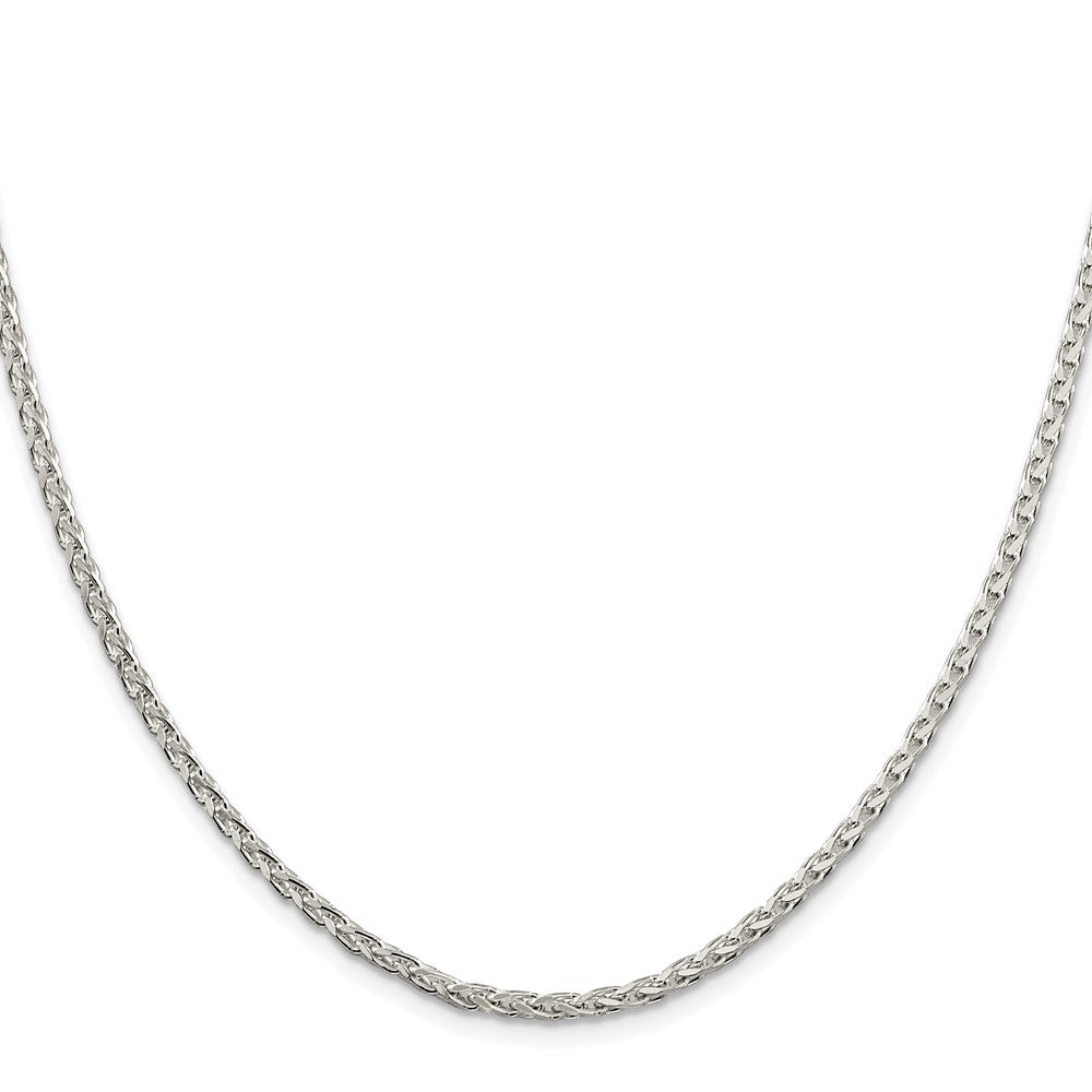 Sterling Silver Rhodium-Plated 2.75mm Diamond-Cut Spiga Chain
