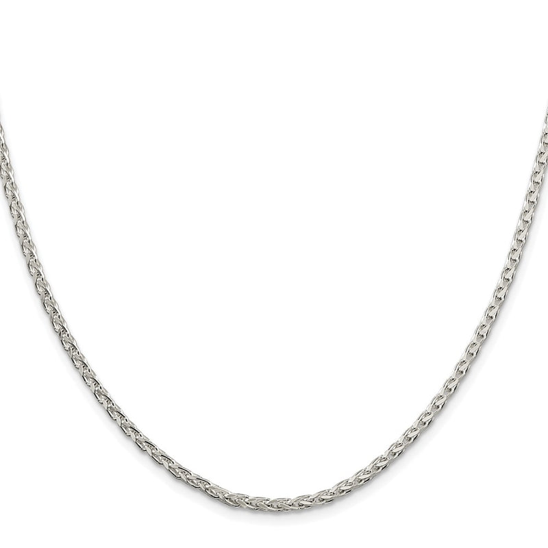 Sterling Silver Rhodium-Plated 2.75mm Diamond-Cut Spiga Chain