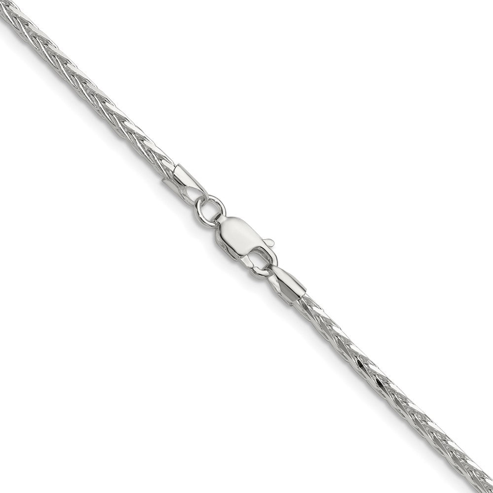 Sterling Silver 2.5mm Diamond-Cut Square Spiga Chain
