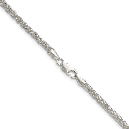 Sterling Silver 3.5mm Diamond-Cut Square Spiga Chain