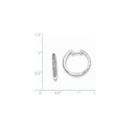 Sterling Silver Rhodium Diam. Earrings