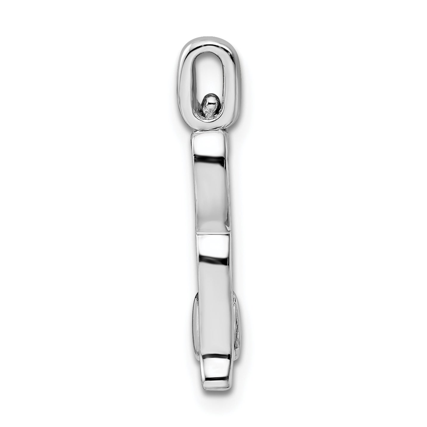 Sterling Silver Rhodium 0.25Ct. Blk & Wht Dia. Reversible Cat Pendant