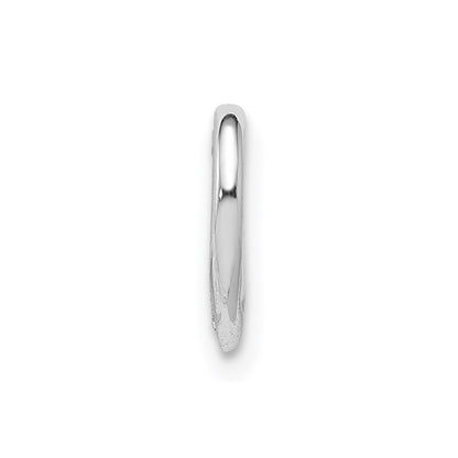 Sterling Silver Rhodium Diamond Floating Heart Pendant