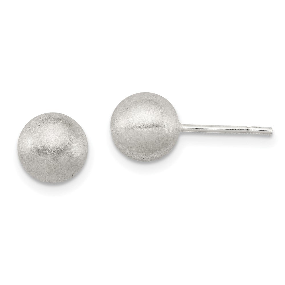 Sterling Silver Polished 7mm Laser-Cut Post Earrings