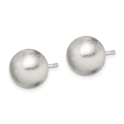 Sterling Silver Polished 10mm Laser-Cut Post Earrings