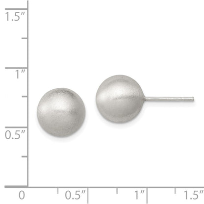Sterling Silver Polished 10mm Laser-Cut Post Earrings