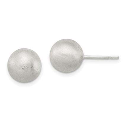 Sterling Silver Polished 9mm Laser-Cut Post Earrings