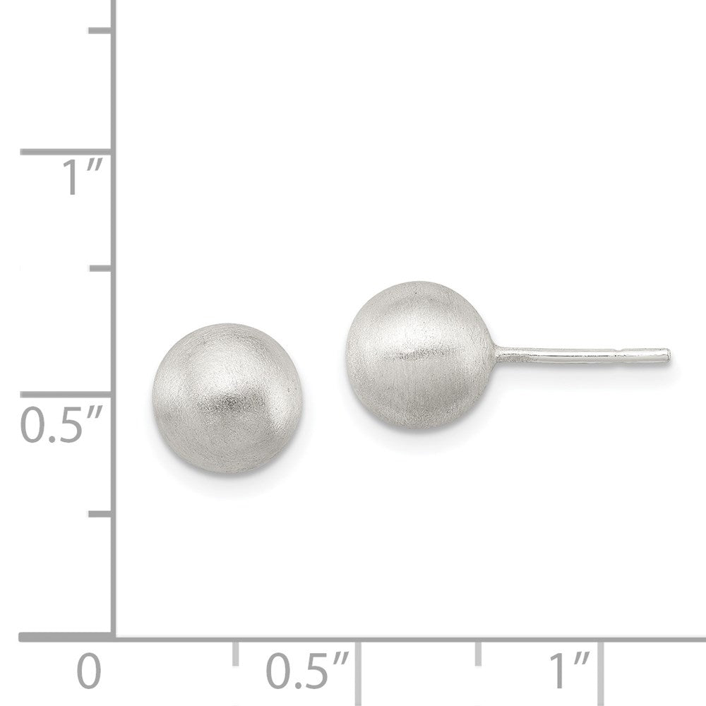Sterling Silver Polished 8mm Laser-Cut Post Earrings