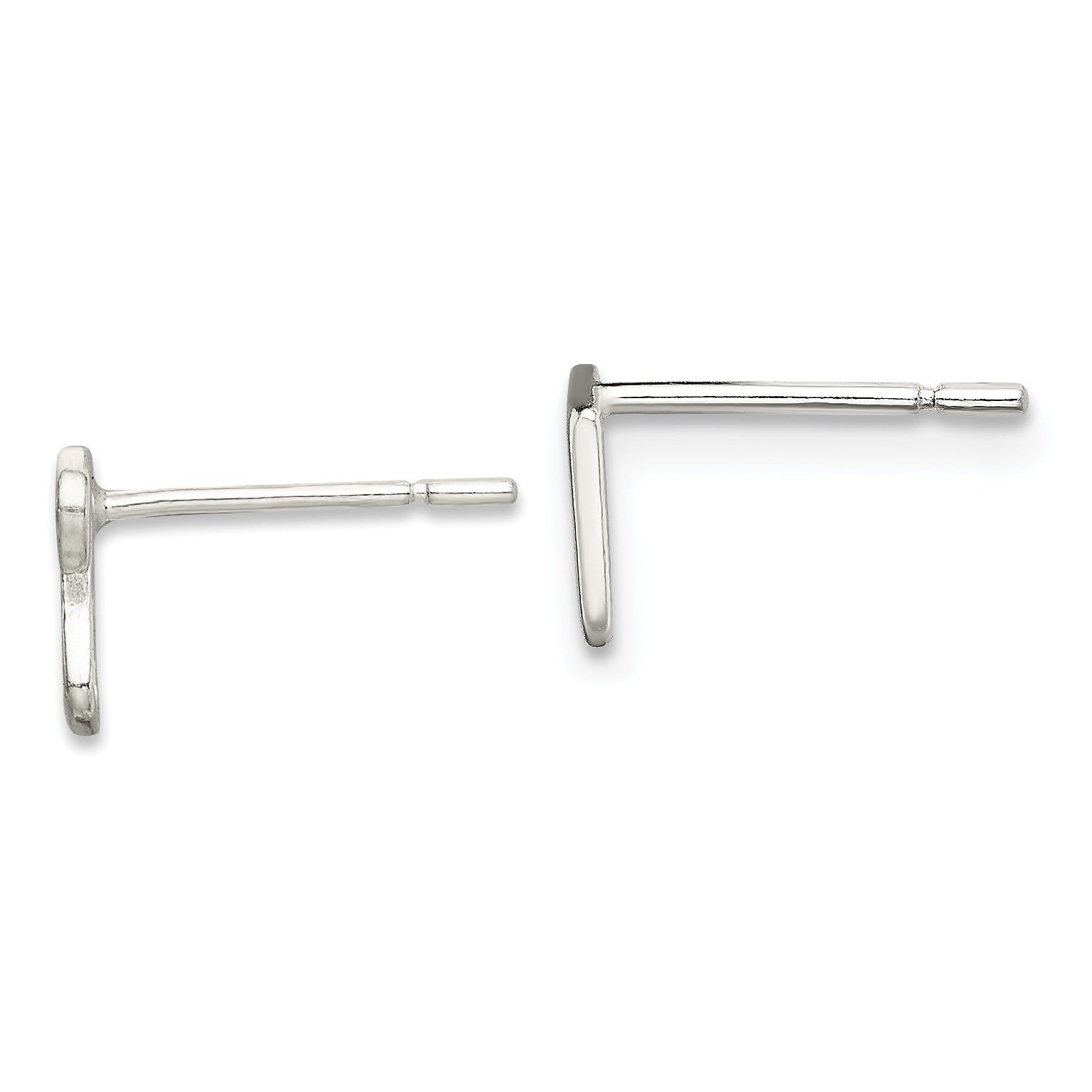 Sterling Silver Polished Left And Right Music Notes Post Earrings