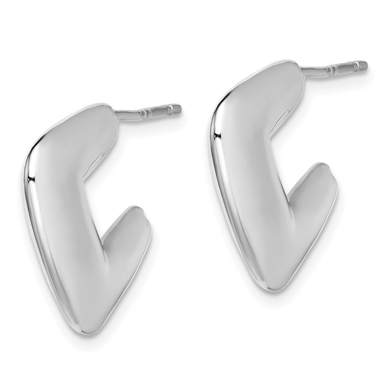 Sterling Silver Rhodium-Plated Post Earrings
