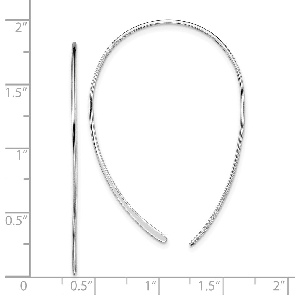 Sterling Silver Rhodium-Plated Threader Earrings