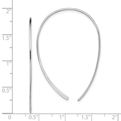Sterling Silver Rhodium-Plated Threader Earrings