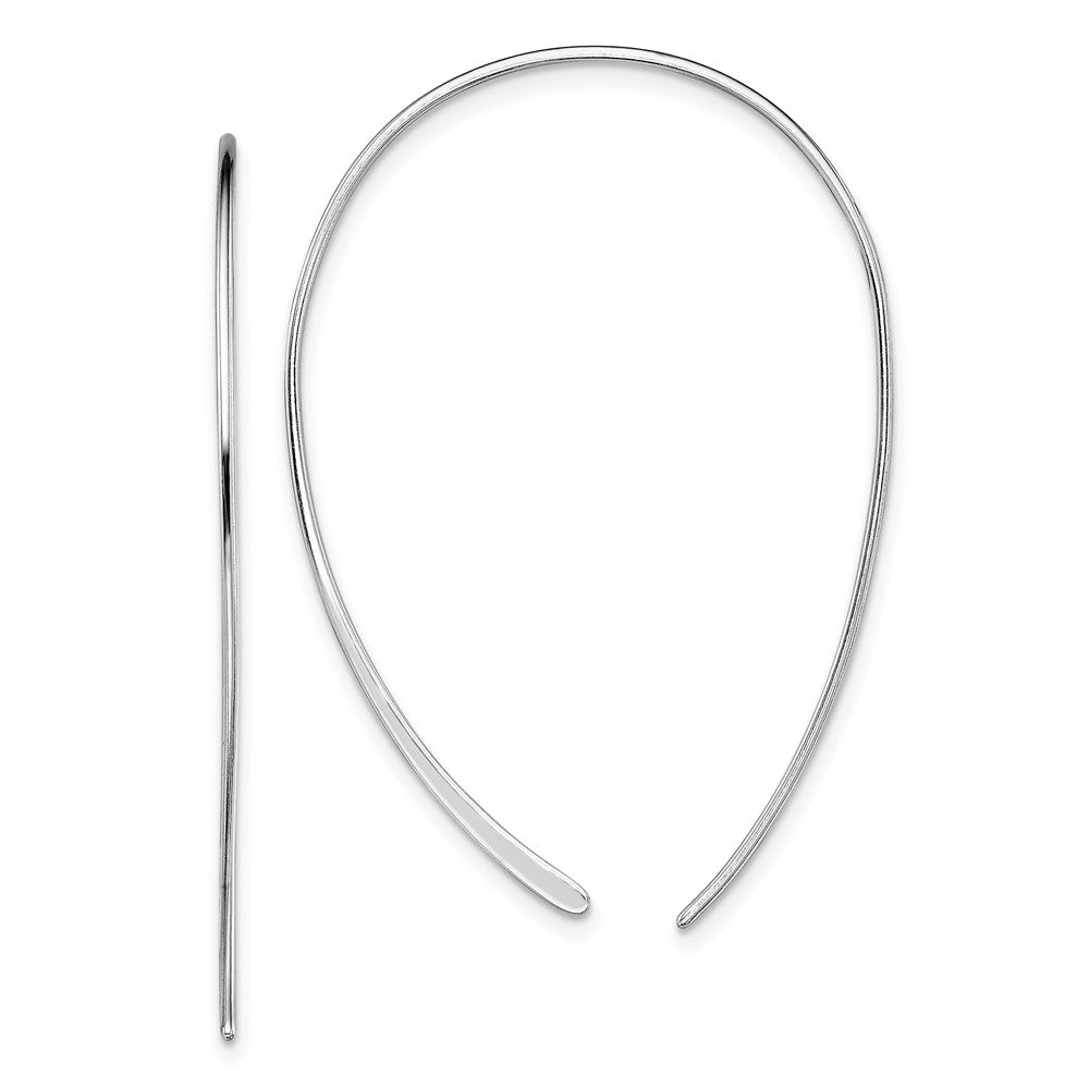 Sterling Silver Rhodium-Plated Threader Earrings