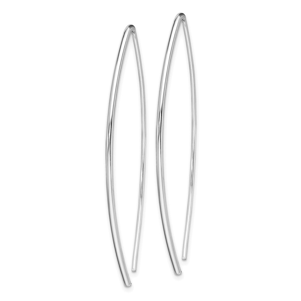 Sterling Silver Rhodium-Plated Threader Earrings