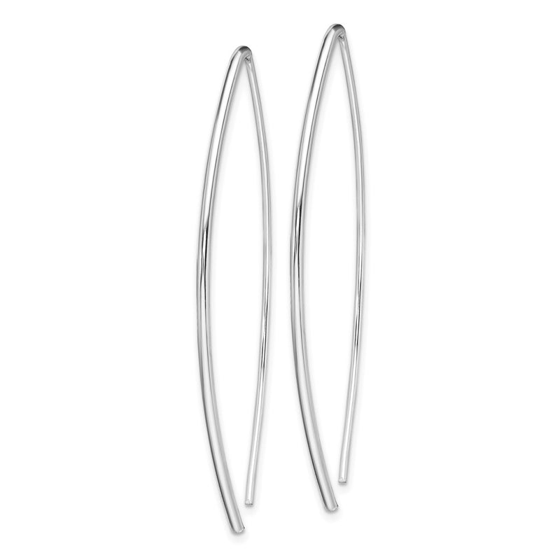 Sterling Silver Rhodium-Plated Threader Earrings