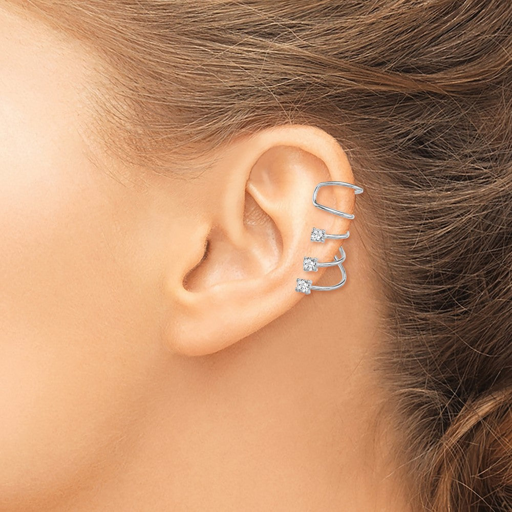 sterling-silver-rhodium-plated-polished-fancy-cz-pair-of-cuff-earrings