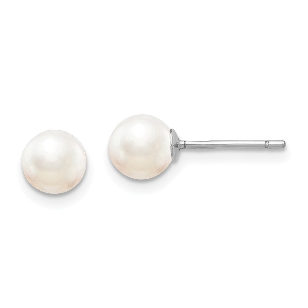 Sterling Silver Rhodium-Plated Set Of 3 Mop/Crystal Front Back Earrings