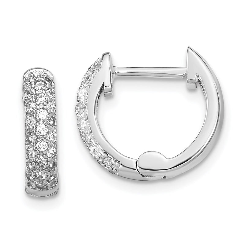 Sterling Silver Rh 7-8mm Wht/Pk Fwc Pearl Cz Changeable Earring