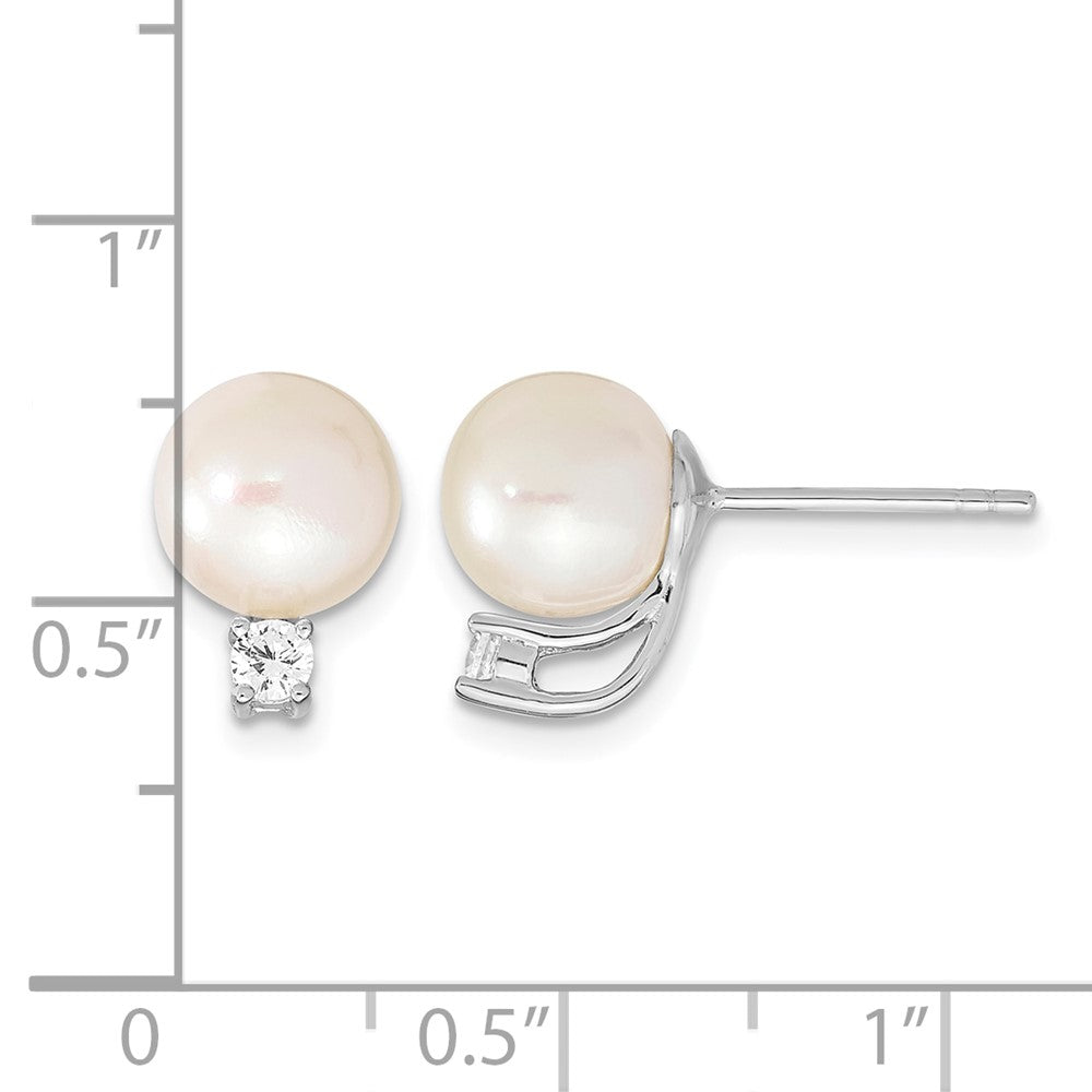sterling-silver-rh-plated-8-9mm-white-semi-round-fwc-pearl-cz-post-earrings