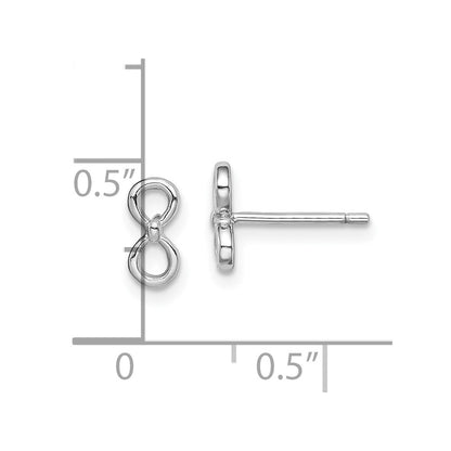 Sterling Silver Rhodium-Plated Infinity Post Earrings