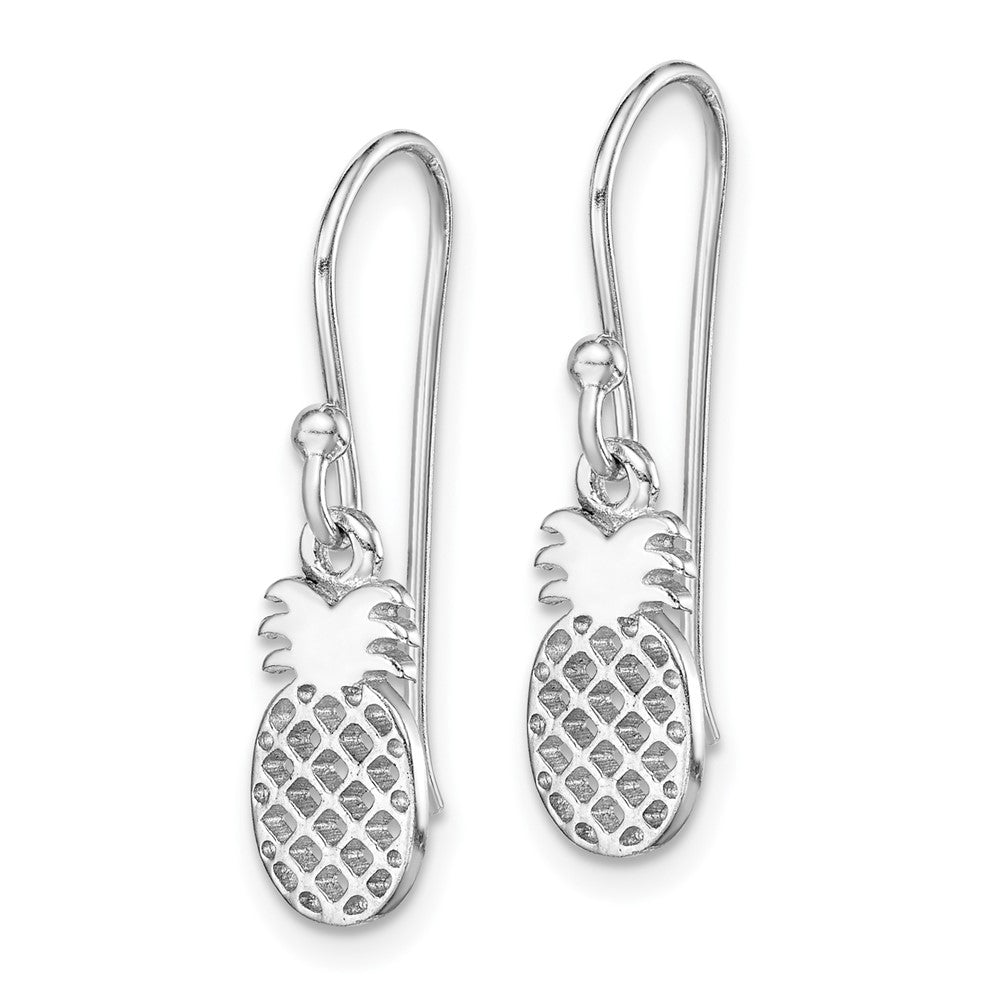 Sterling Silver Rhodium-Plated Pineapple Dangle Earring