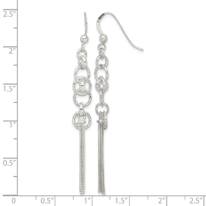 sterling-silver-polished-d-c-circle-multi-strand-chain-dangle-earrings