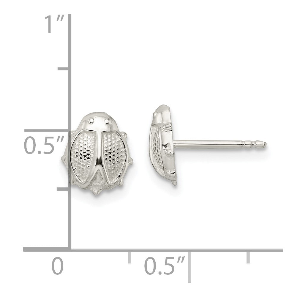 Sterling Silver Ladybug Post Earrings